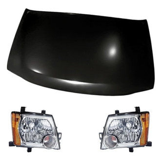 Replacement - 3-Piece Kit (Driver and Passenger Side Headlights, Hood Panel)