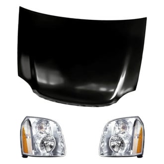 Replacement - 3-Piece Kit (Driver and Passenger Side Headlights, Hood Panel) (CAPA Certified)