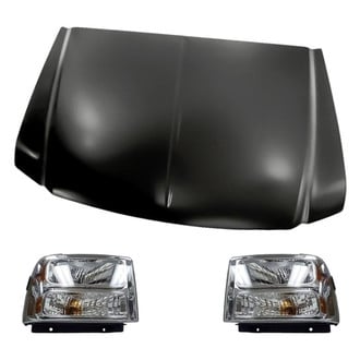Replacement - 3-Piece Kit (Driver and Passenger Side Headlights, Hood Panel)