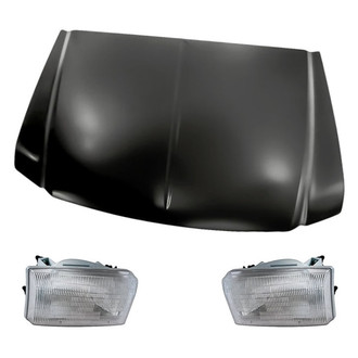 Replacement - 3-Piece Kit (Driver and Passenger Side Headlights, Hood Panel)