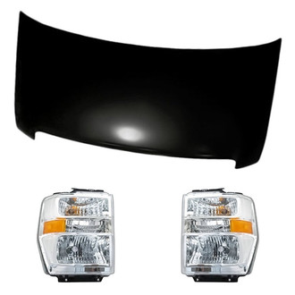 Replacement - 3-Piece Kit (Driver and Passenger Side Headlights, Hood Panel)