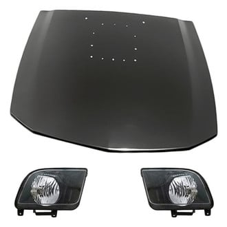 Replacement - 3-Piece Kit (Driver and Passenger Side Headlights, Hood Panel) (CAPA Certified)