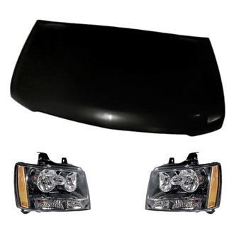 Replacement - 3-Piece Kit (Driver and Passenger Side Headlights, Hood Panel)