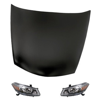 Replacement - 3-Piece Kit (Driver and Passenger Side Headlights, Hood Panel)