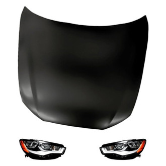 Replacement - 3-Piece Kit (Driver and Passenger Side Headlights, Hood Panel)
