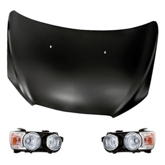 Replacement - 3-Piece Kit (Driver and Passenger Side Headlights, Hood Panel)