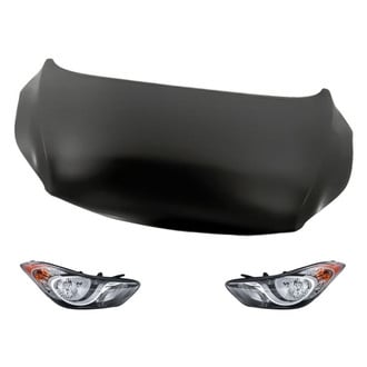 Replacement - 3-Piece Kit (Driver and Passenger Side Headlights, Hood Panel)
