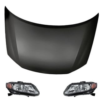 Replacement - 3-Piece Kit (Driver and Passenger Side Headlights, Hood Panel) (CAPA Certified)