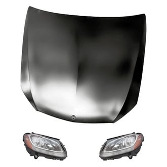 Replacement - 3-Piece Kit (Driver and Passenger Side Headlights, Hood Panel) (CAPA Certified)
