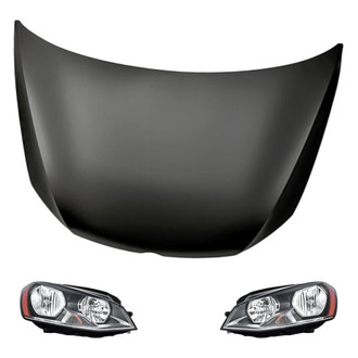 Replacement - 3-Piece Kit (Driver and Passenger Side Headlights, Hood Panel)