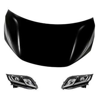 Replacement - 3-Piece Kit (Driver and Passenger Side Headlights, Hood Panel)