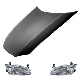 Replacement - 3-Piece Kit (Driver and Passenger Side Headlights, Hood Panel) (CAPA Certified)