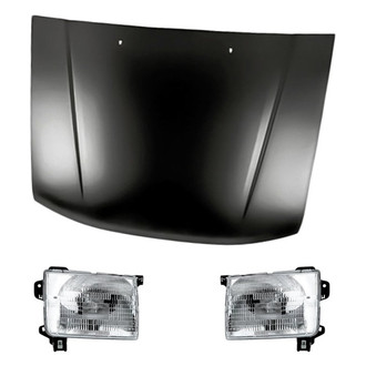 Replacement - 3-Piece Kit (Driver and Passenger Side Headlights, Hood Panel)