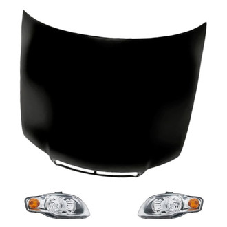 Replacement - 3-Piece Kit (Driver and Passenger Side Headlights, Hood Panel)