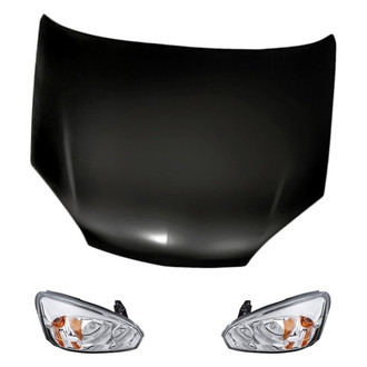 Replacement - 3-Piece Kit (Driver and Passenger Side Headlights, Hood Panel)