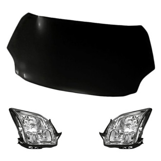 Replacement - 3-Piece Kit (Driver and Passenger Side Headlights, Hood Panel)
