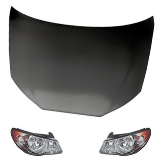 Replacement - 3-Piece Kit (Driver and Passenger Side Headlights, Hood Panel)