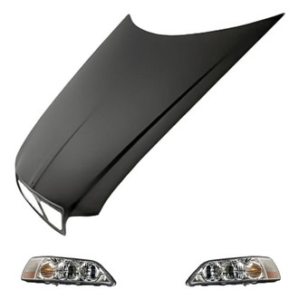 Replacement - 3-Piece Kit (Driver and Passenger Side Headlights, Hood Panel)