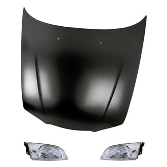 Replacement - 3-Piece Kit (Driver and Passenger Side Headlights, Hood Panel)