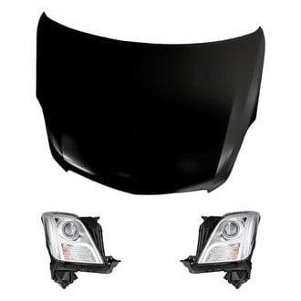 Replacement - 3-Piece Kit (Driver and Passenger Side Headlights, Hood Panel) (CAPA Certified)