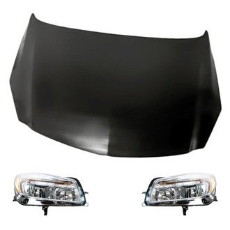 Replacement - 3-Piece Kit (Driver and Passenger Side Headlights, Hood Panel)