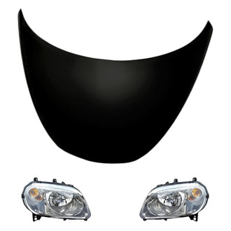 Replacement - 3-Piece Kit (Driver and Passenger Side Headlights, Hood Panel)