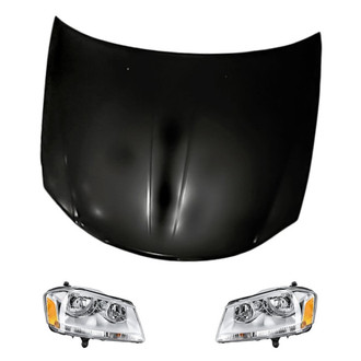 Replacement - 3-Piece Kit (Driver and Passenger Side Headlights, Hood Panel)