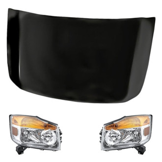 Replacement - 3-Piece Kit (Driver and Passenger Side Headlights, Hood Panel)