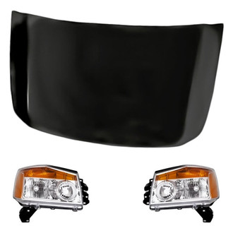 Replacement - 3-Piece Kit (Driver and Passenger Side Headlights, Hood Panel)