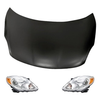 Replacement - 3-Piece Kit (Driver and Passenger Side Headlights, Hood Panel)