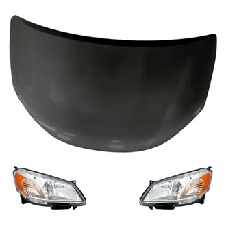 Replacement - 3-Piece Kit (Driver and Passenger Side Headlights, Hood Panel)