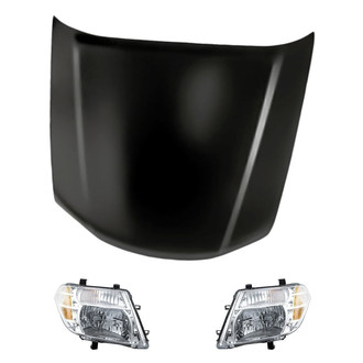 Replacement - 3-Piece Kit (Driver and Passenger Side Headlights, Hood Panel)