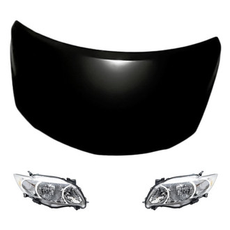 Replacement - 3-Piece Kit (Driver and Passenger Side Headlights, Hood Panel)