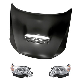 Replacement - 3-Piece Kit (Driver and Passenger Side Headlights, Hood Panel)