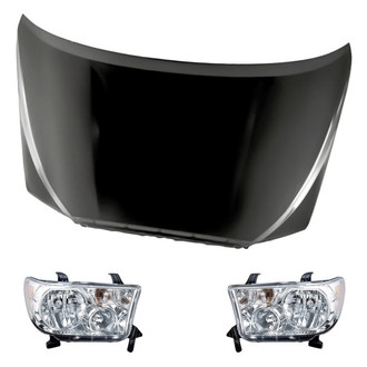 Replacement - 3-Piece Kit (Driver and Passenger Side Headlights, Hood Panel)