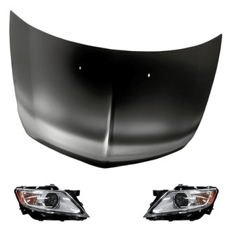 Replacement - 3-Piece Kit (Driver and Passenger Side Headlights, Hood Panel)