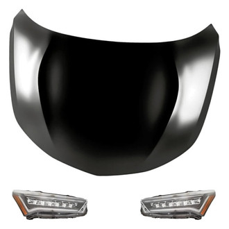 Replacement - 3-Piece Kit (Driver and Passenger Side Headlights, Hood Panel)