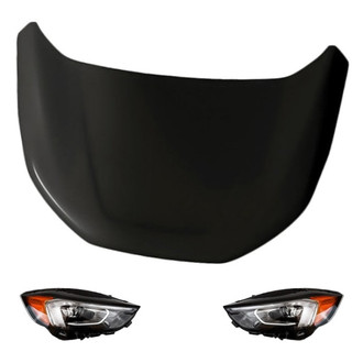 Replacement - 3-Piece Kit (Driver and Passenger Side Headlights, Hood Panel)