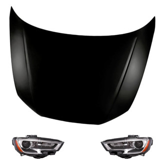 Replacement - 3-Piece Kit (Driver and Passenger Side Headlights, Hood Panel)