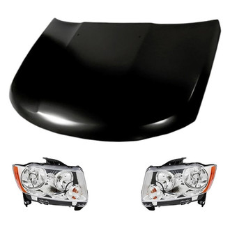 Replacement - 3-Piece Kit (Driver and Passenger Side Headlights, Hood Panel)