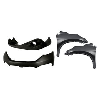 Replacement - 4-Piece (Front Upper and Lower Bumper Cover, Front Driver and Passenger Side Fender) (Standard Line)