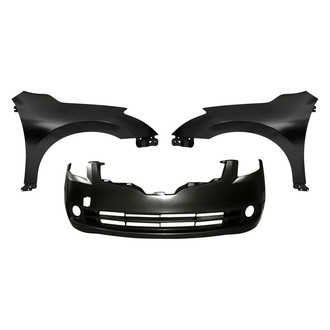 Replacement - 3-Piece (Front Bumper Cover, Front Driver and Passenger Side Fender) (Standard Line)