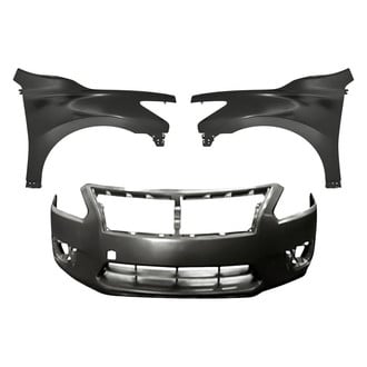 Replacement - 3-Piece (Front Bumper Cover, Front Driver and Passenger Side Fender) (Standard Line)