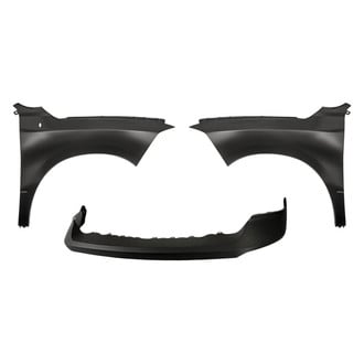Replacement - 3-Piece (Front Upper Bumper Cover, Front Driver and Passenger Side Fender) (Standard Line)