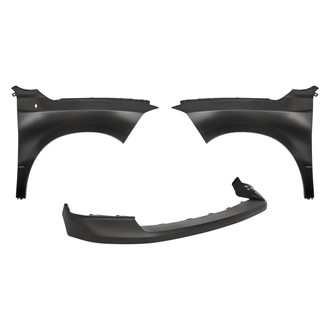 Replacement - 3-Piece (Front Upper Bumper Cover, Front Driver and Passenger Side Fender) (CAPA Certified)