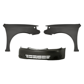 Replacement - 3-Piece (Front Bumper Cover, Front Driver and Passenger Side Fender) (Standard Line)