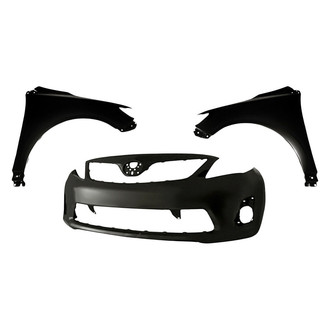 Replacement - 3-Piece (Front Bumper Cover, Front Driver and Passenger Side Fender)