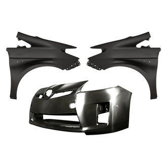 Replacement - 3-Piece (Front Bumper Cover, Front Driver and Passenger Side Fender)