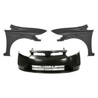Replacement - 3-Piece (Front Bumper Cover, Front Driver and Passenger Side Fender) (Standard Line)