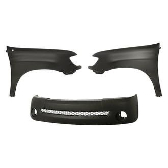 Replacement - 3-Piece (Front Bumper Cover, Front Driver and Passenger Side Fender) (Standard Line)